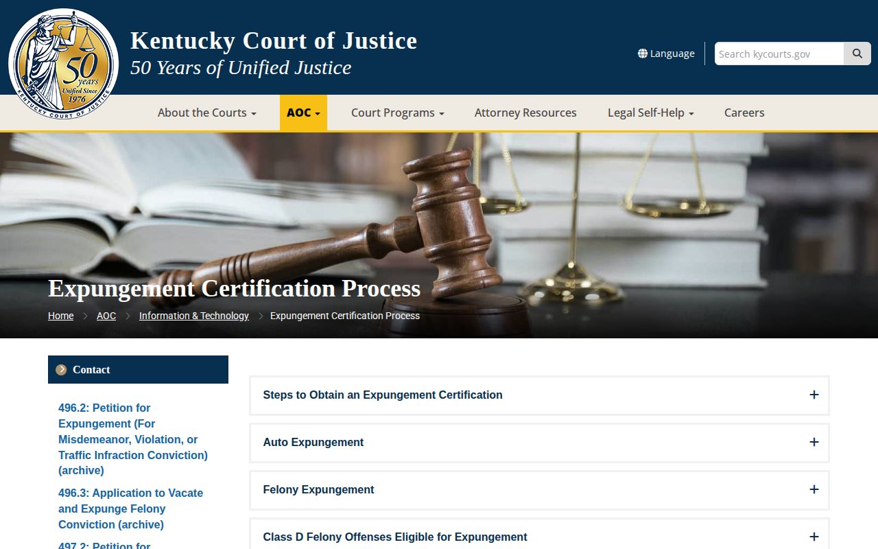 Kentucky court expungement information affecting Fleming County release mugshots